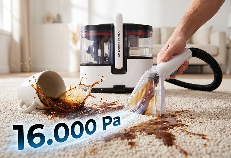 Izjemna sesalna moč CleanBoost in parni sistem SteamForce