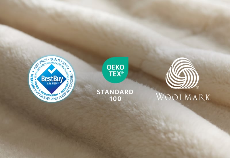 Najvišja certifikata Woolmark® in OEKO-TEX® Standard 100