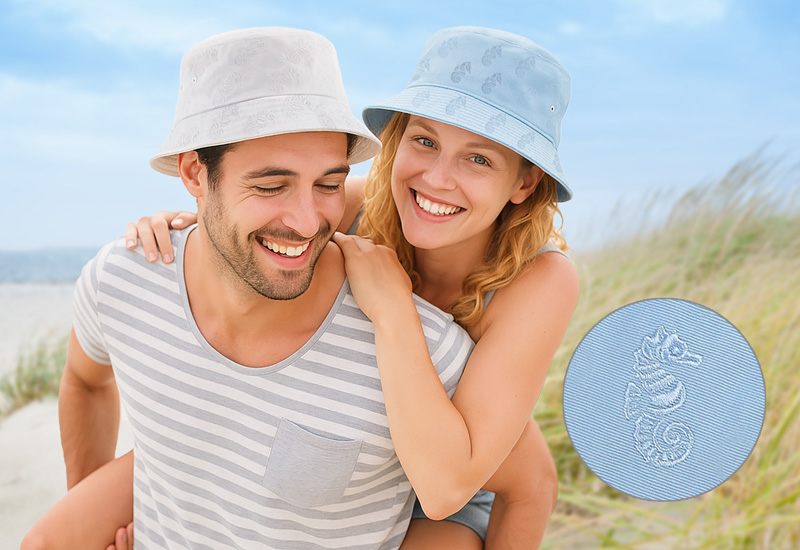 Očarljiv vzorec morskih konjičkov za modni pečat.