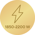 Moč 1850–2200 W za hitro segrevanje
