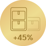 Ozka zasnova, 45 % prihranek prostora