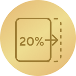 Razširitev prostornine za 20 %