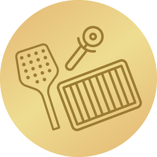 Vključeni vsi dodatki za peko pic