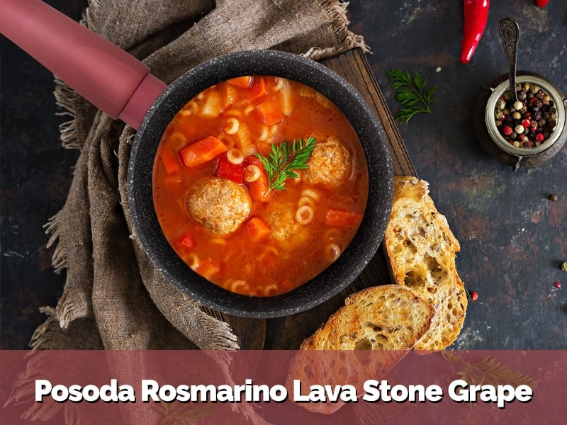 Posoda Rosmarino Black Lava Stone Grape