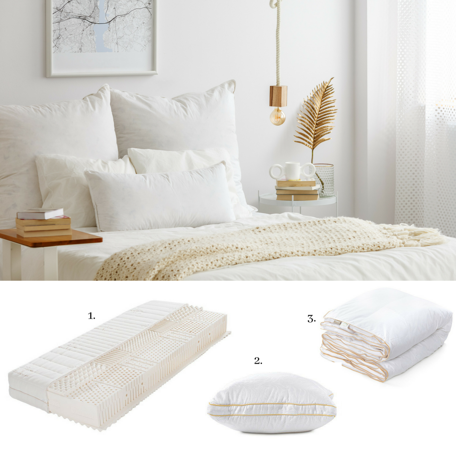 Spalnica za ovna v zlati barvi.