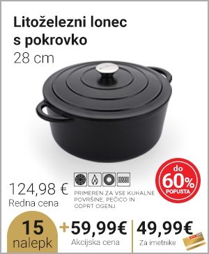 Litoželezni lonec s pokrovko
