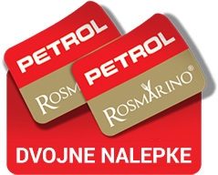 Dvojne nalepke Petrol in Rosmarino